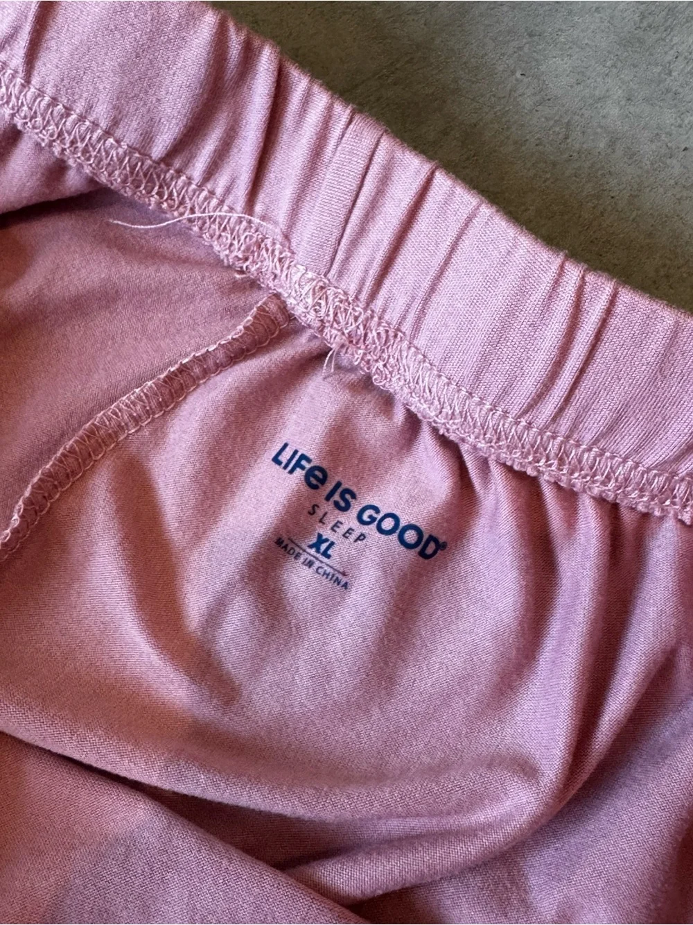 Life Is Good Pink Short-Sleeve and Pants Pajama Set with Winnie the Pooh Pocket